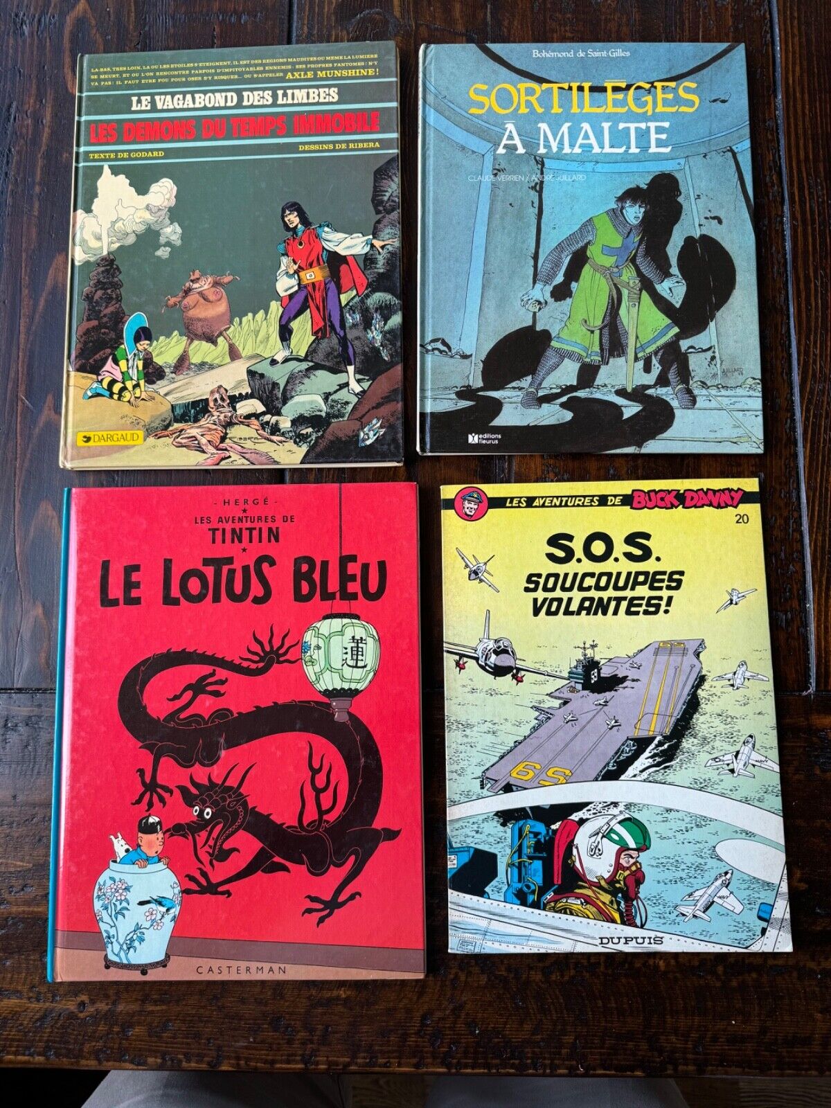 Lot of 4 Vintage French Adventure Comic Books