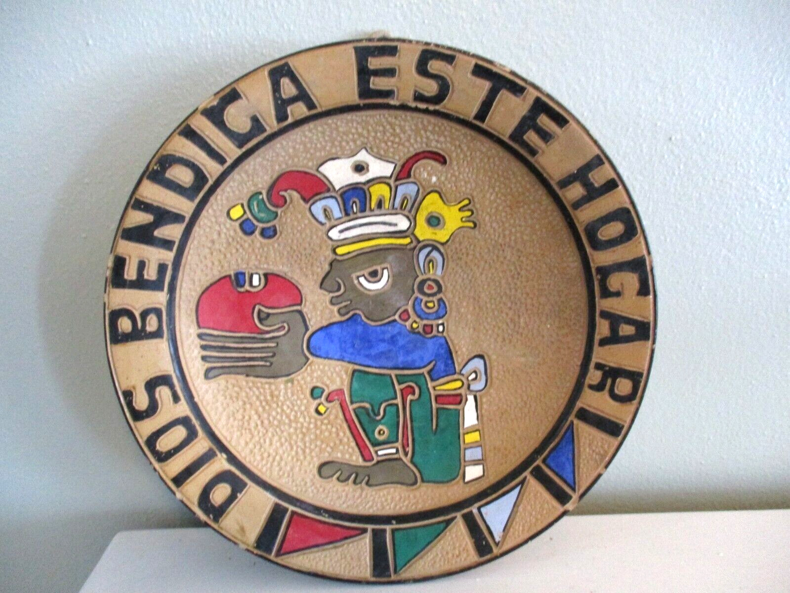Dios Bendica Este Hogar -Bless This Home hand made Spanish Pottery painted bowl