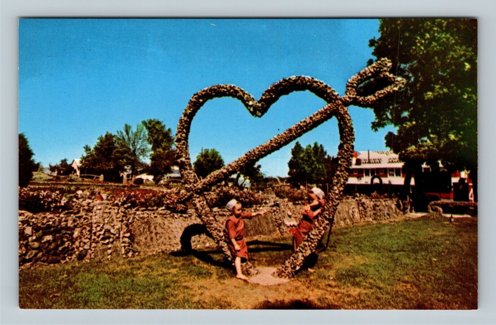 Arcola IL, Greetings From Rockome Gardens, Illinois Vintage Postcard