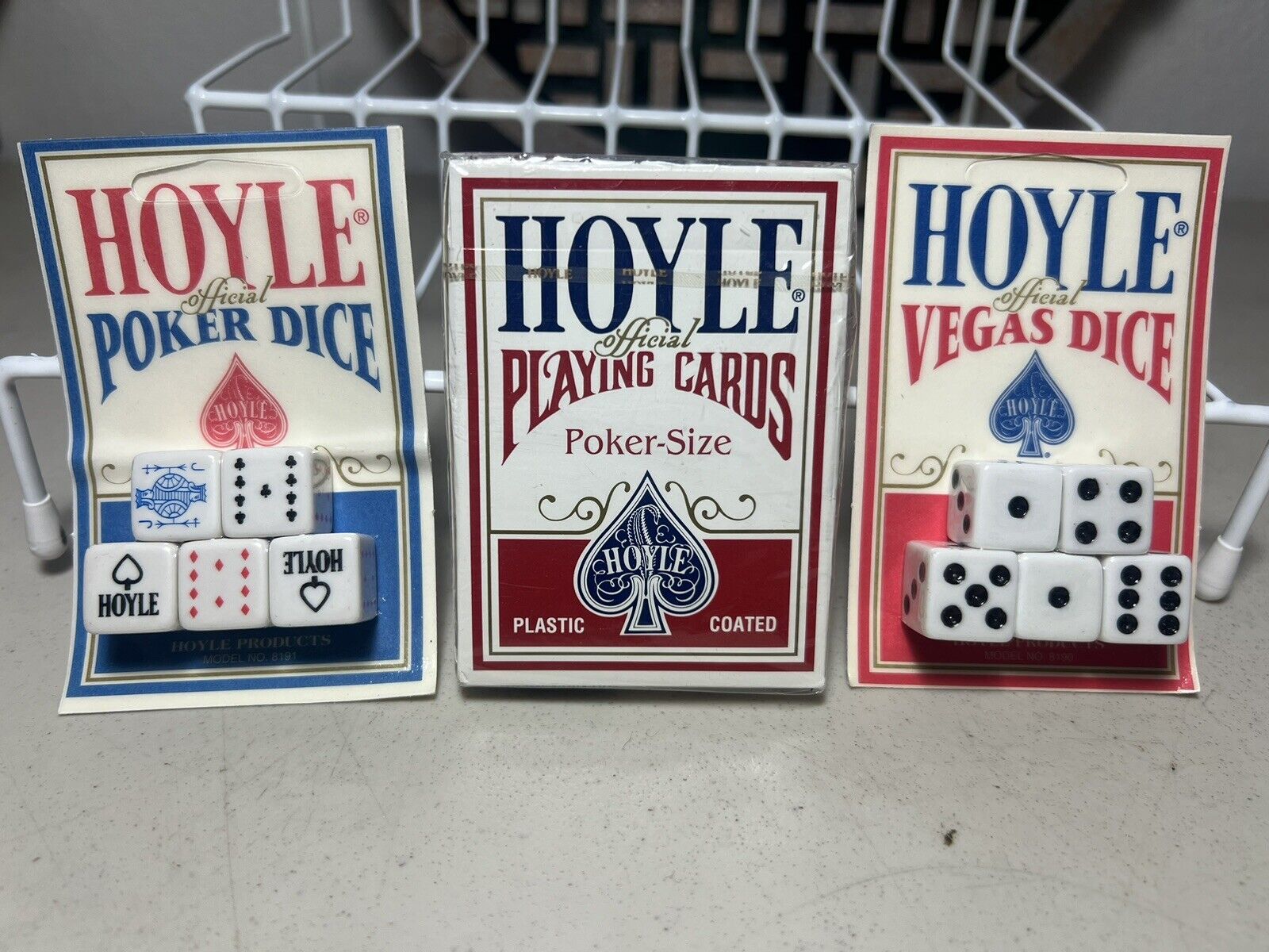 Vintage Lot Of 3 HOYLE 5 Dice Vegas , 5 Dice Poker & Card Set ALL SEALED