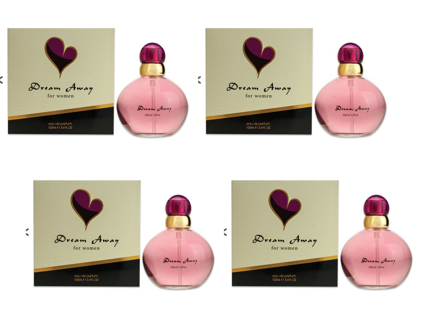 4pcs Women\'s Perfume DREAM AWAY 3.4 oz fragrance spray USA