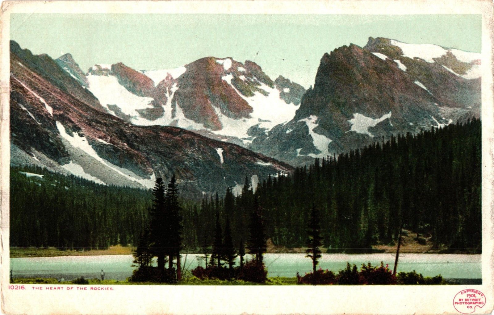 1907 Rocky Mountains Scenic View Denver Colorado Postcard