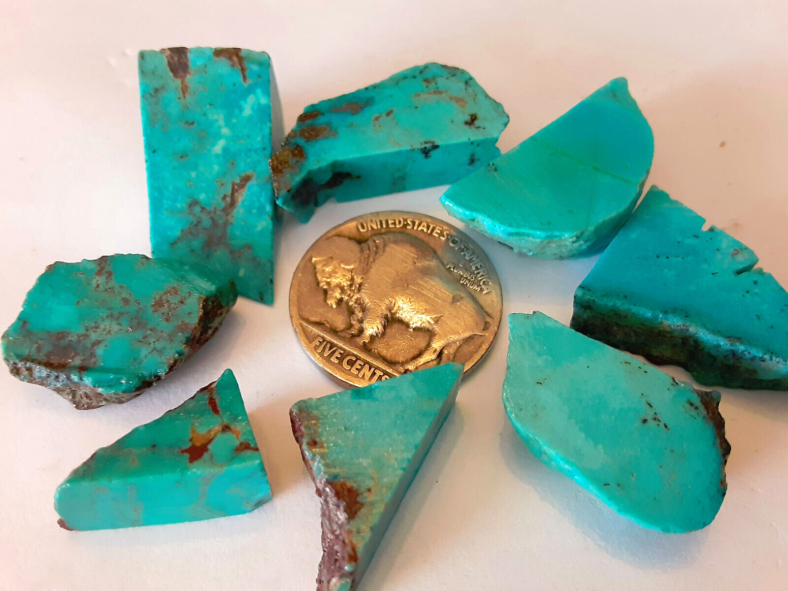 Turquoise Royston 8 Beautiful Pieces 21.9 gr. Gorgeous Colors  MAKE OFFERS??