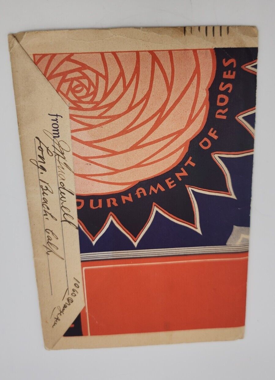 1935 Pasadena Tournament Of Roses Vintage Post Card Book Folding Photos Souvenir