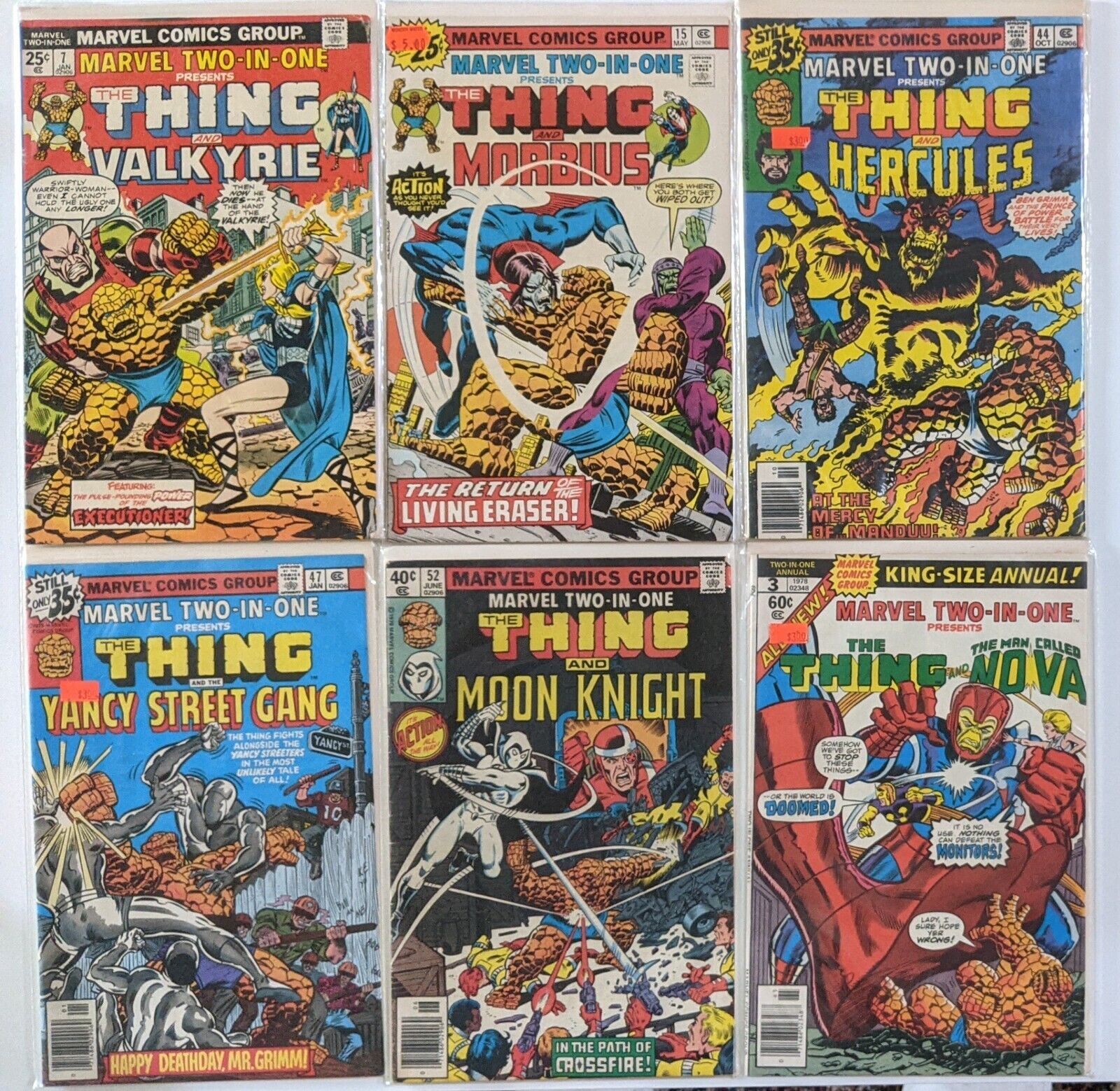 THE THING Comic Lot  12 comics Marvel Two-In-One Mini series 1-4