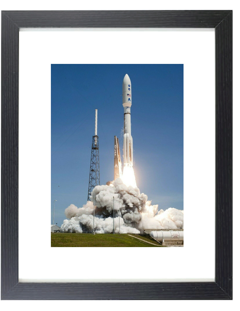 ATLAS V 5 ROCKET LAUNCH NASA Space X Matted & Framed Picture Photo