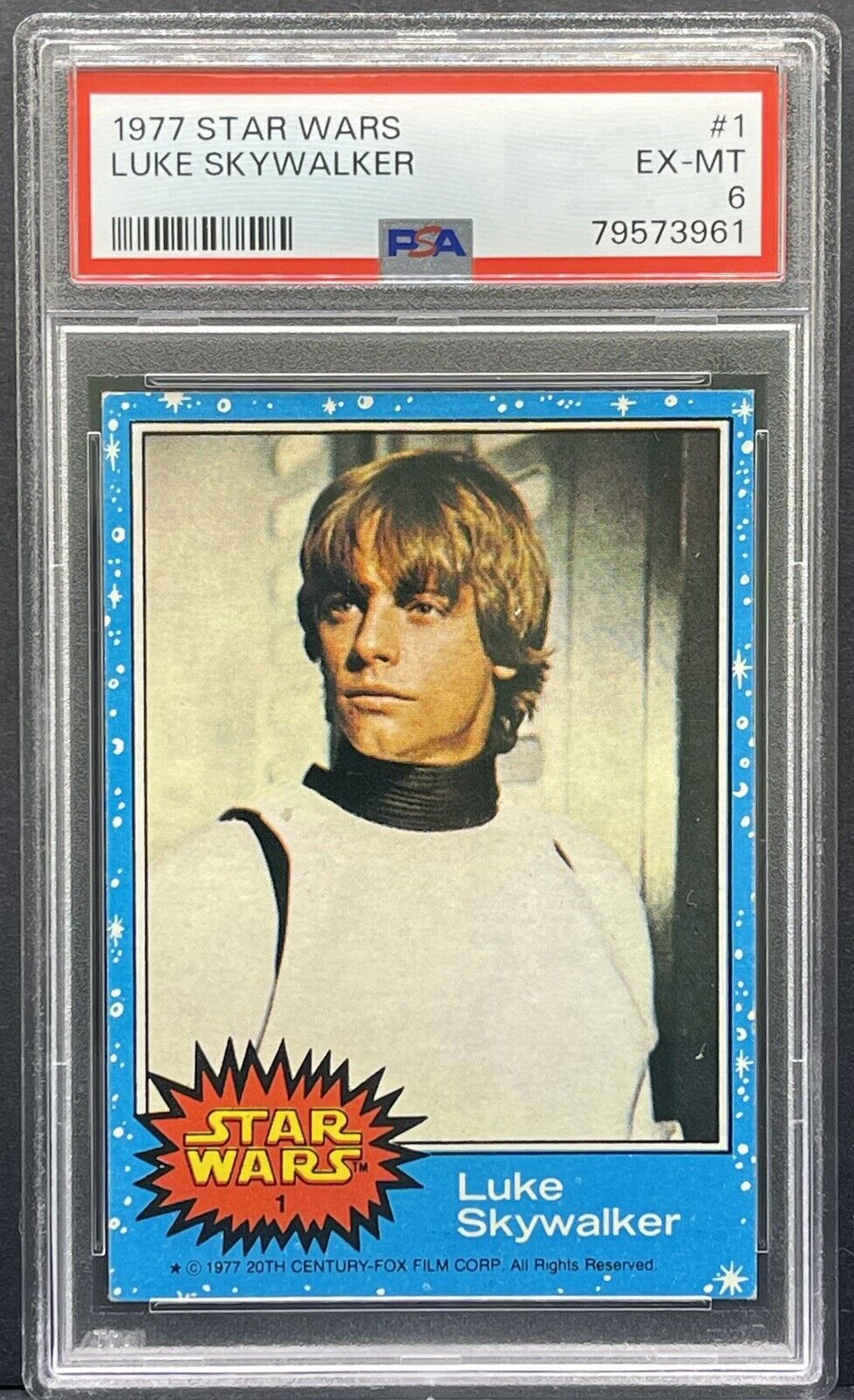 1977 Topps Star WArs #1 Luke Skywalker PSA 6 EX-MT