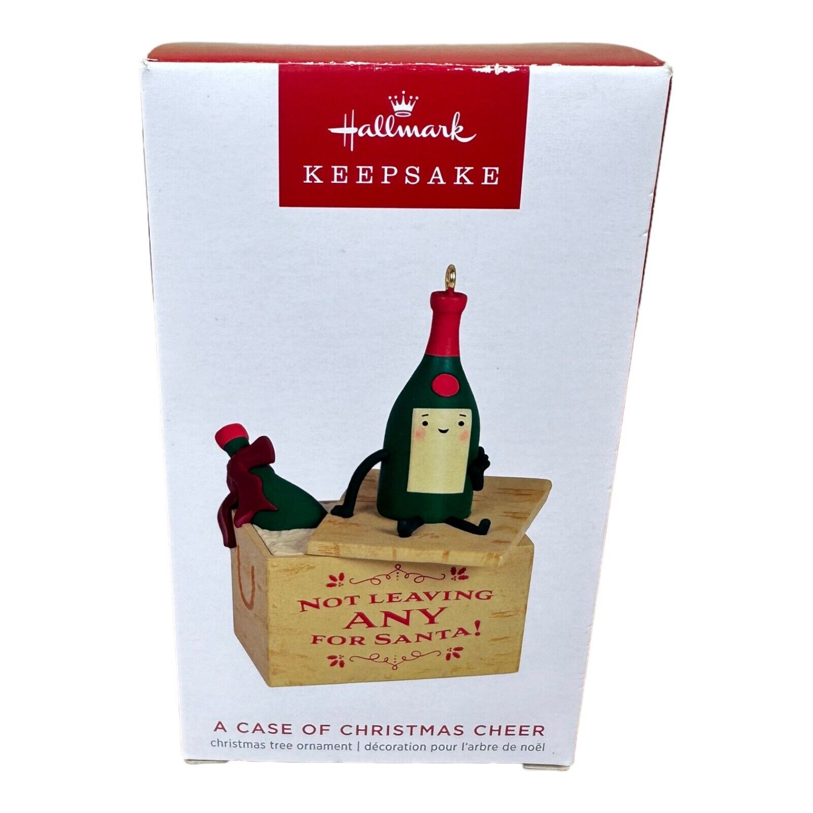 Hallmark 2023 A Case Of Christmas Cheer Wine Booze Keepsake Xmas Ornament NIB