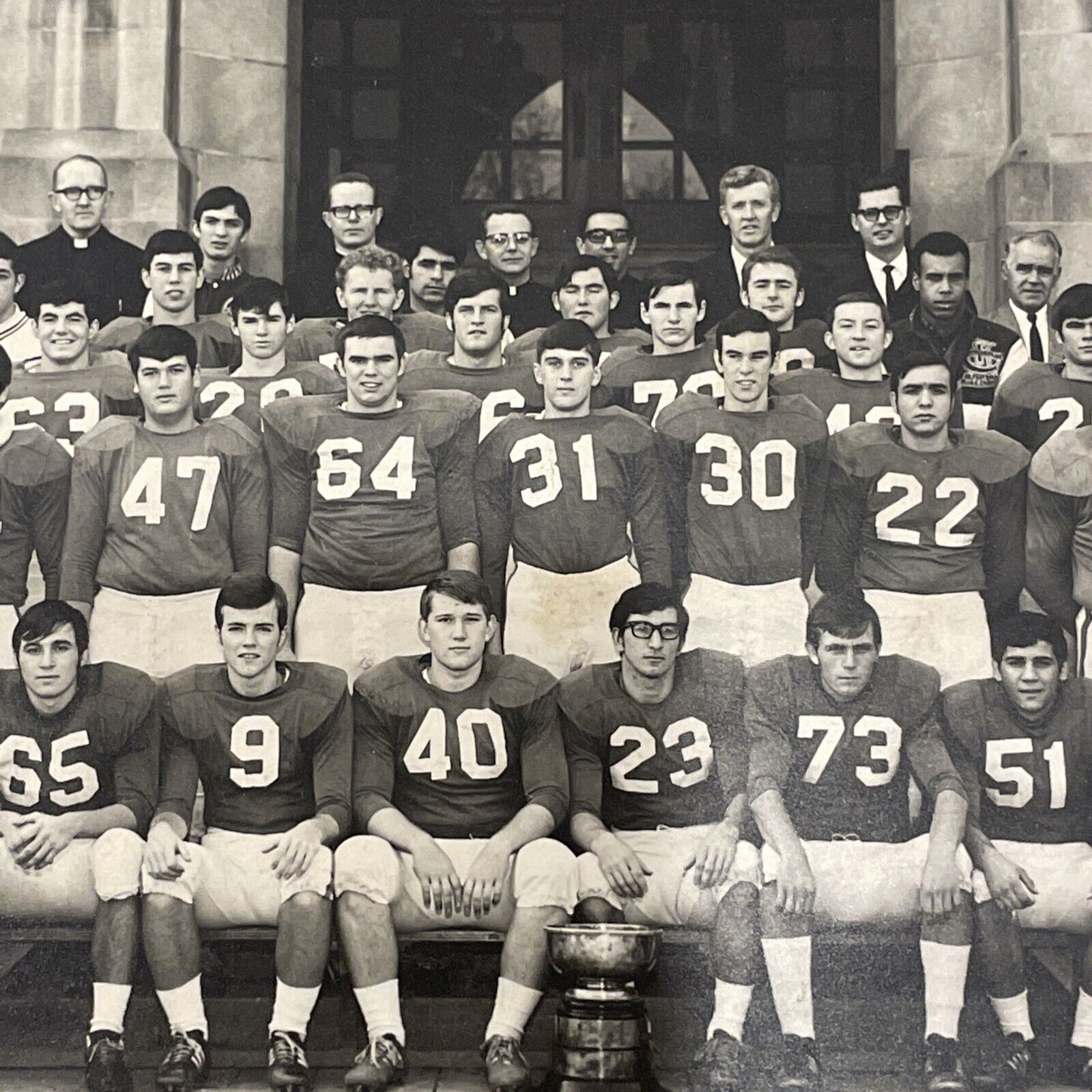 Vintage 1968 Cathedral Highschool Football Team Photo Hamilton Ontario Canada