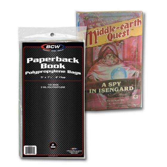1 Pack of 100 BCW Brand Paperback Book Bags 5 x 7 3/8