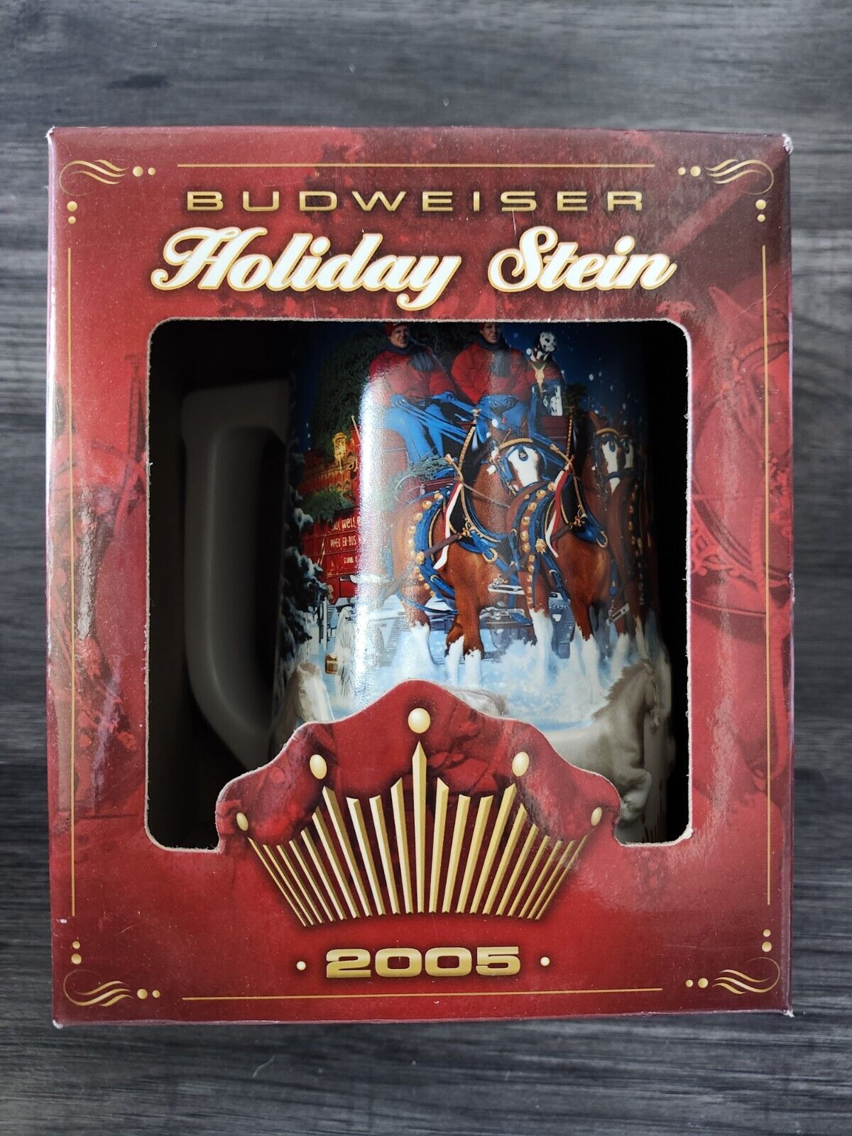 2005 Budweiser Holiday Beer Stein NIB