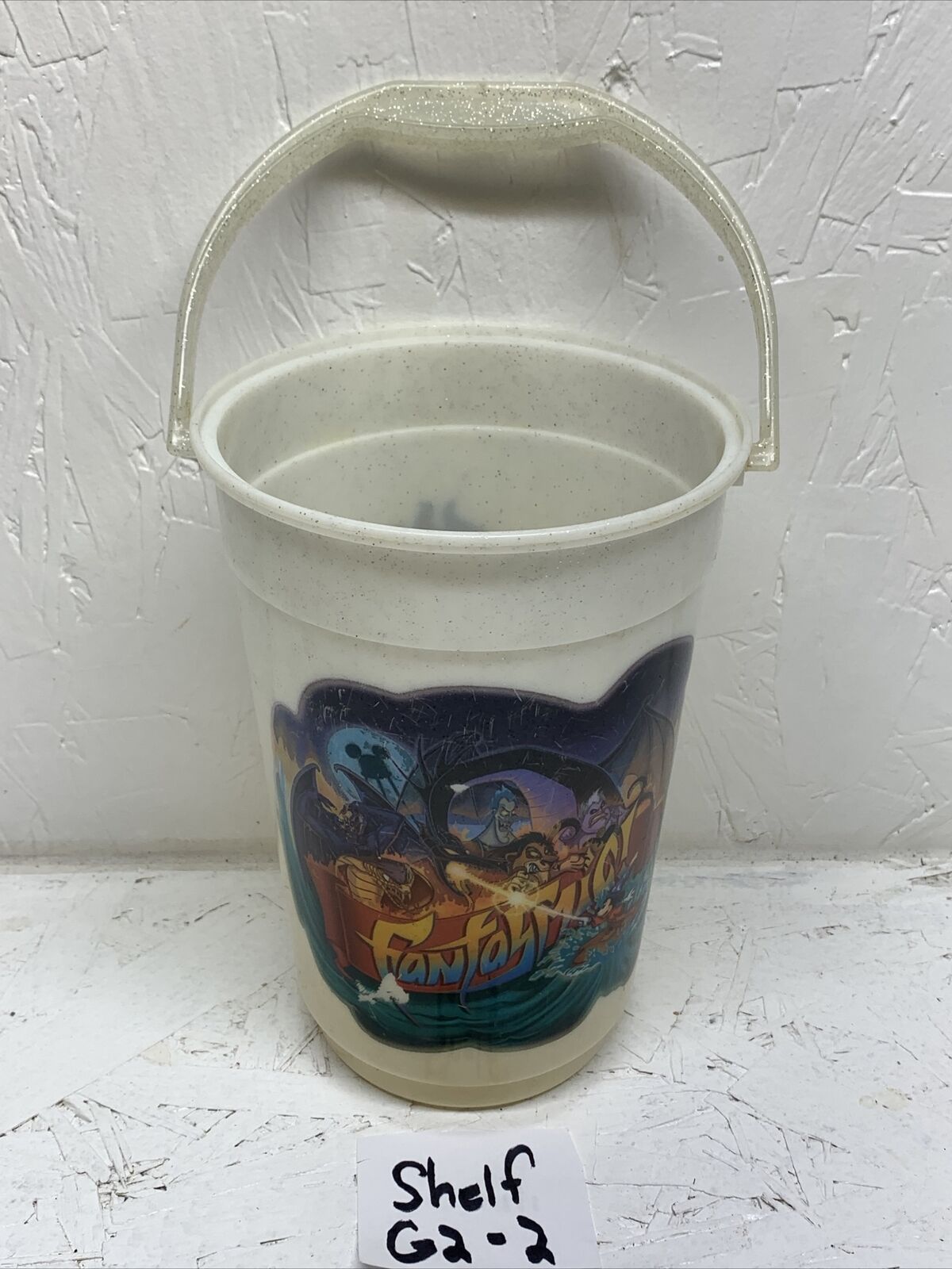 Vintage 92/93 Whirley Large Disney Parks Fantasmic Popcorn Cup with Handle