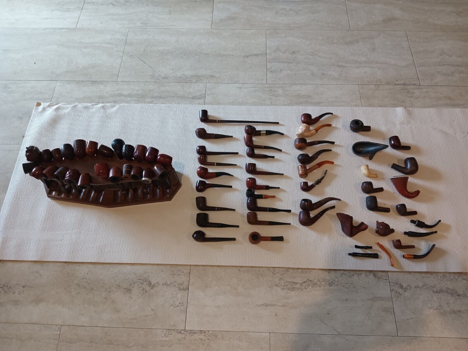 HUGE Lot Of 50 Estate Smoking Pipes Peterson DR Grabow Briar Meerschaum Parts