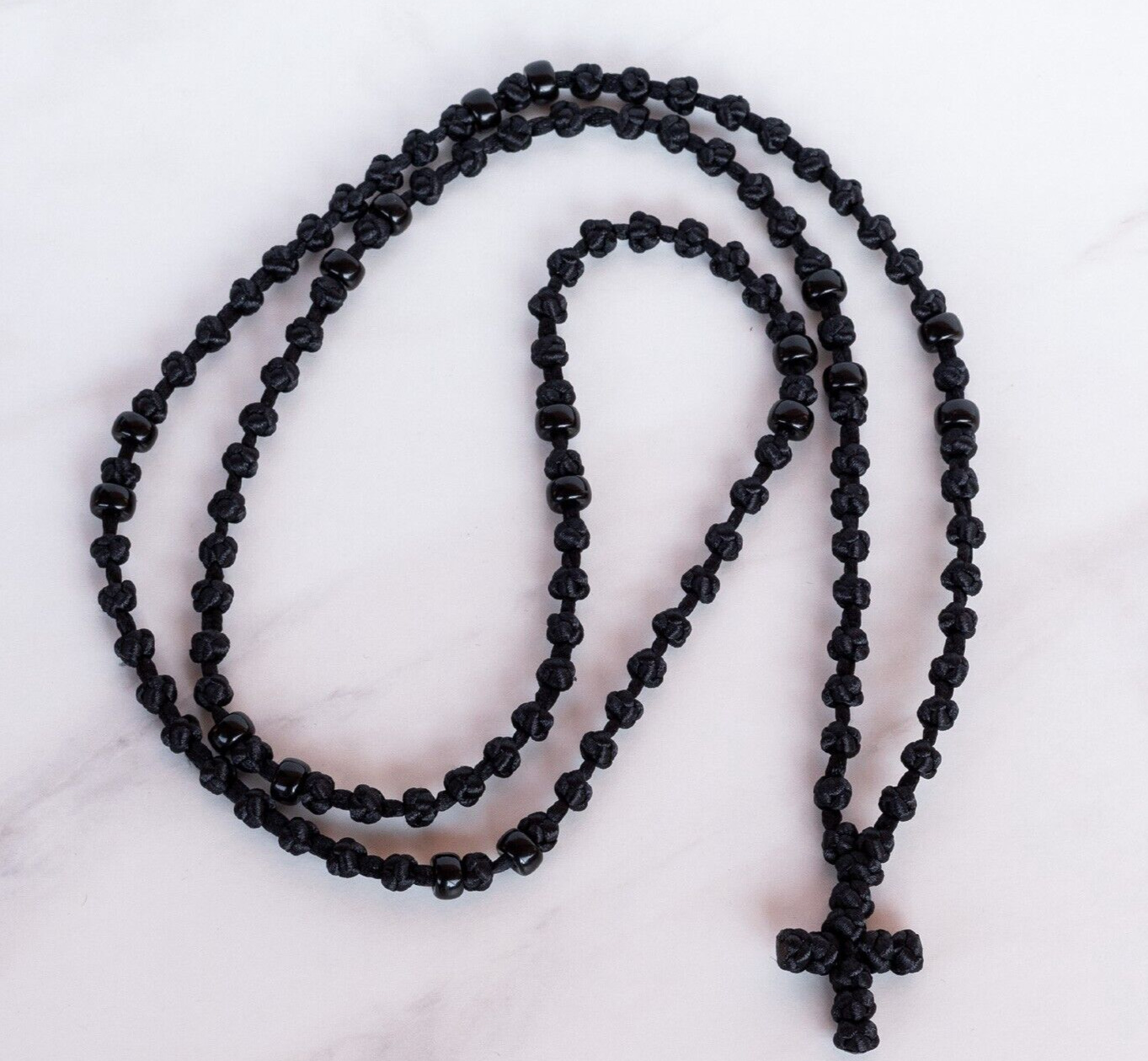 100 knots black KOMBOSKINI Men Orthodox Prayer rope rosary For Son Christmas