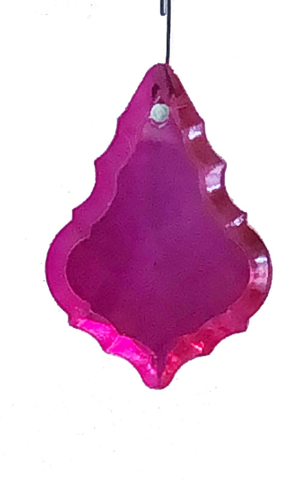 New 50mm Fuchsia French Pendalogue crystal jewel prism ornament sun-catcher 