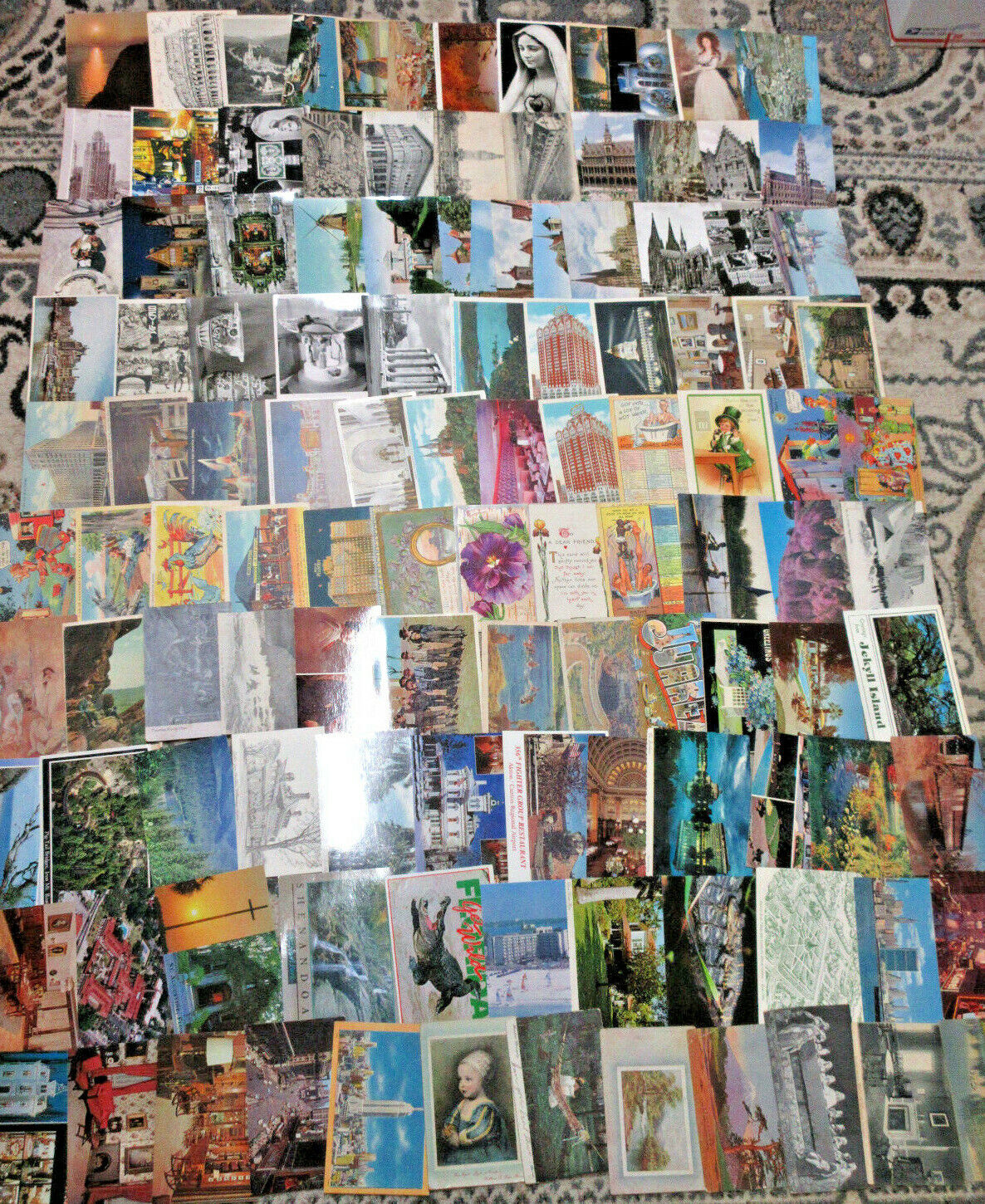  Lot of 120 Antique/Vintage Postcards,1900 and recent range  (B2)  .