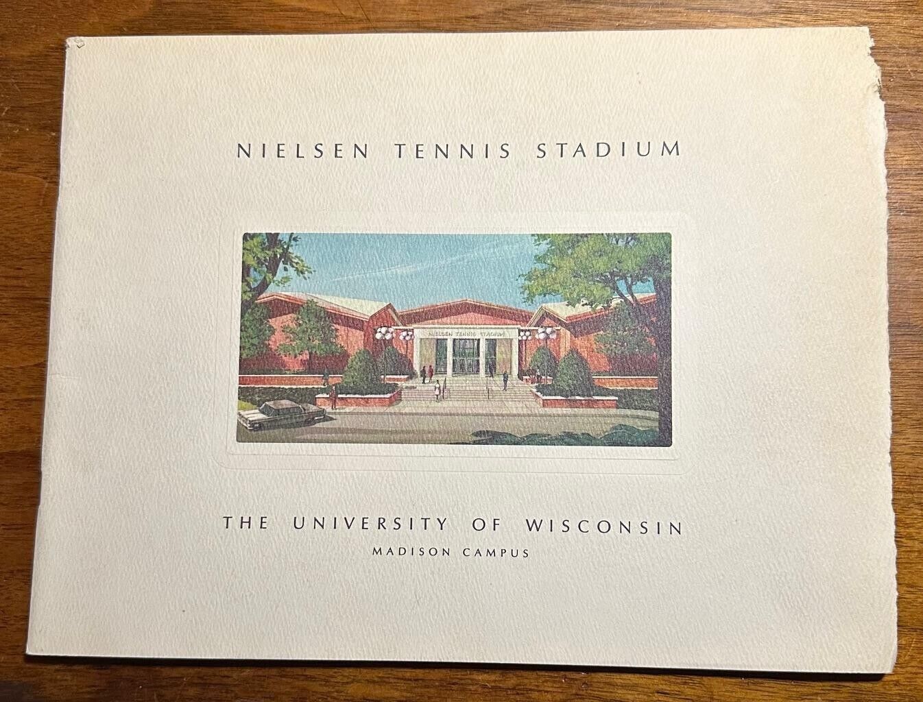 Vintage Nielsen Tennis Stadium Brochure - University of Wisconsin Madison Campus