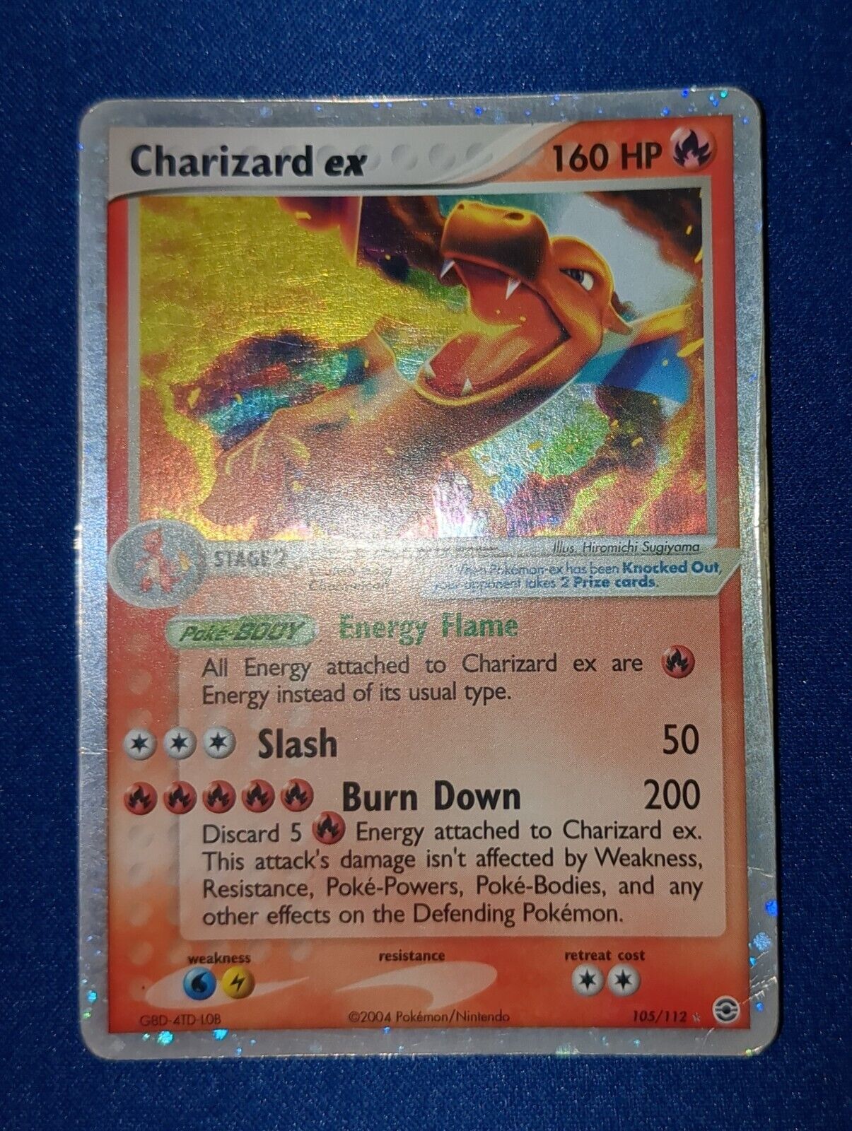 Pokemon FIRERED & LEAFGREEN - #105/112 Charizard ex - ENG - Ultra Rare Holo