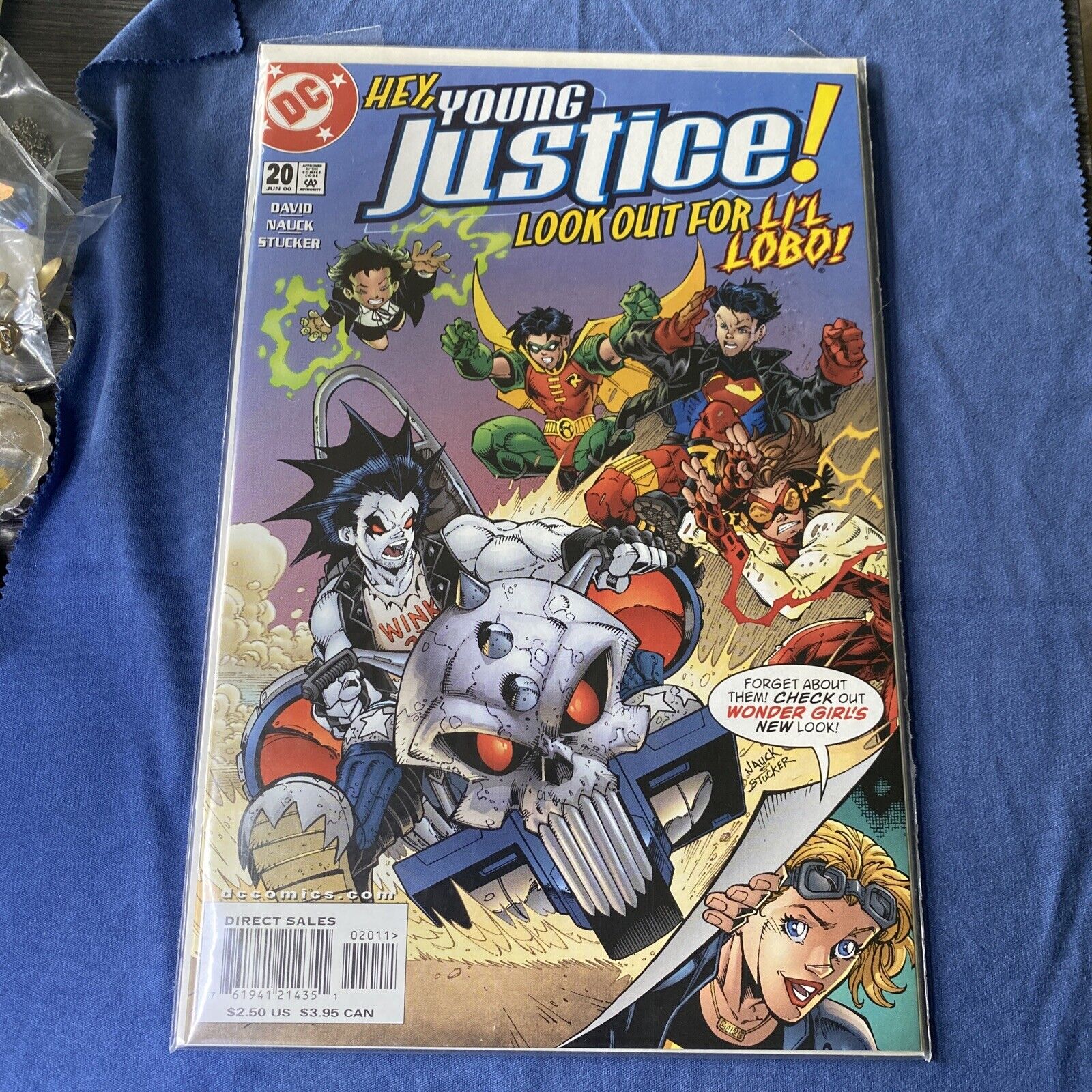 Hey, Young Justice Look Out For Lil Lobo #20 June 2000 WRAPPED