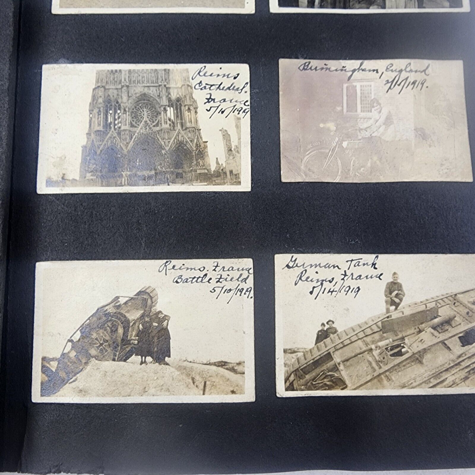  WW1 & Post, Personal Photo Album US Soldier France, Tanks, Cannons, 75 photos
