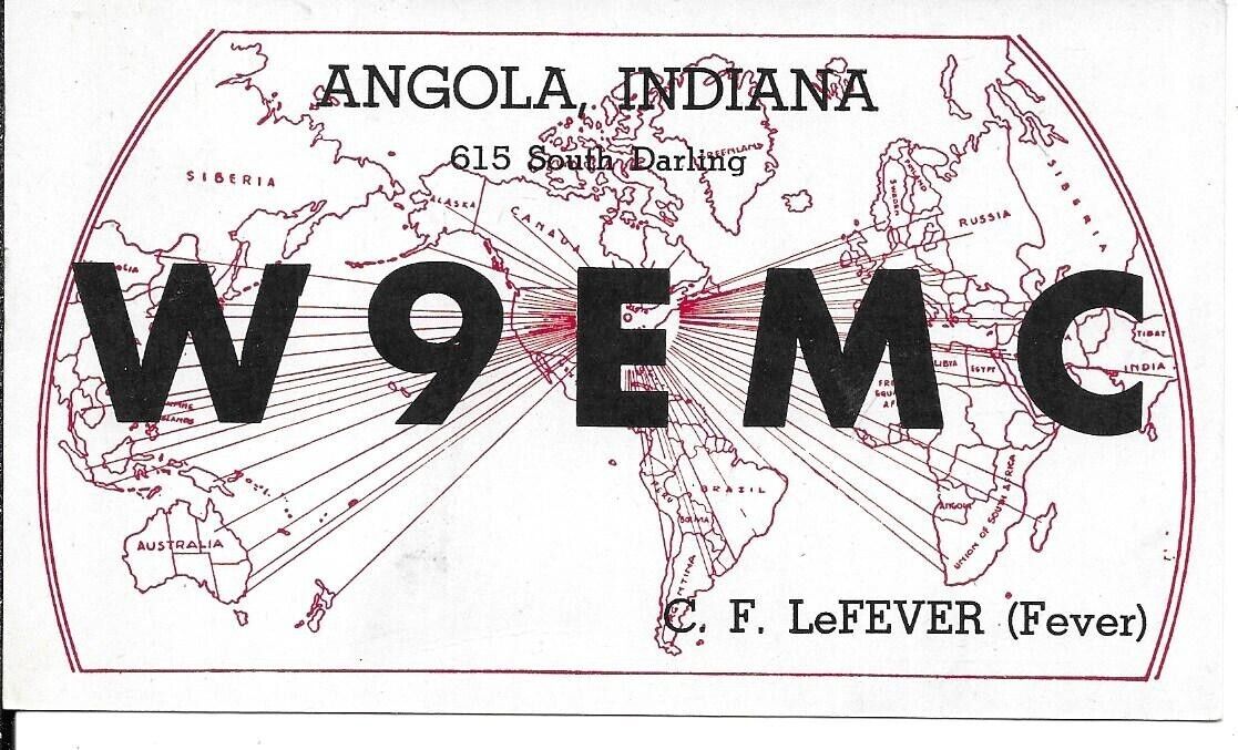 QSL 1948   Angola  Indiana    radio card