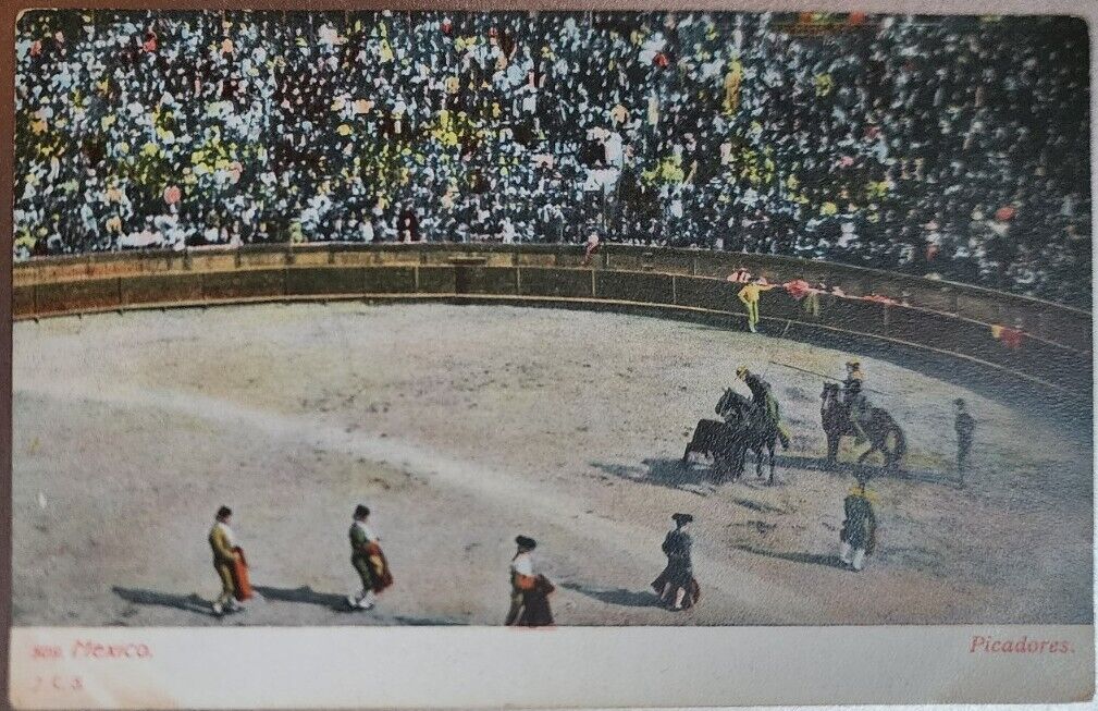 Picadores, Mexico. Early 1900s Vintage Bullfighting Unposted