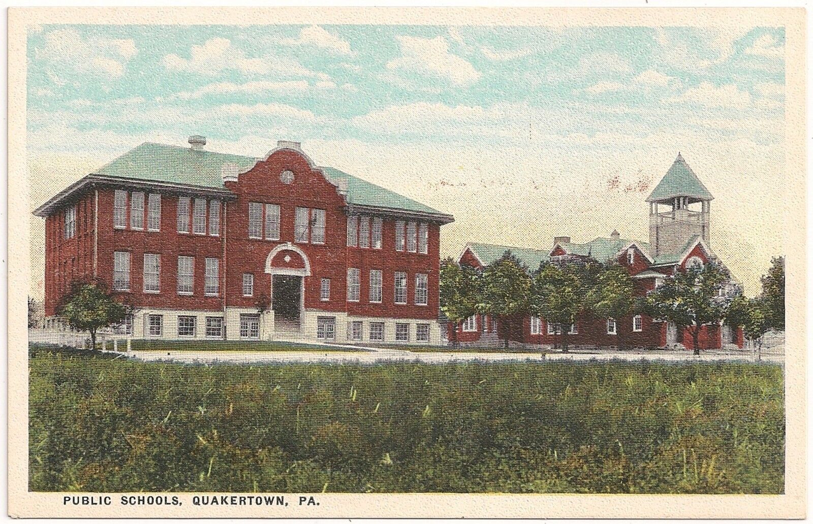 Public Schools in Quakertown PA Postcard