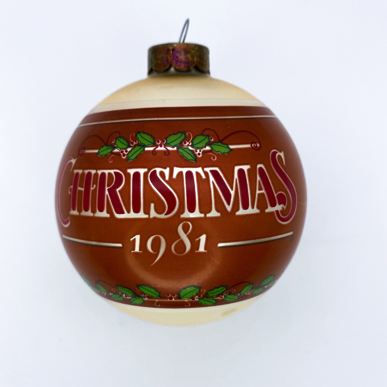 Vintage Hallmark Ornament for Grandfather Glass Ball Christmas Keepsake 1981 NEW