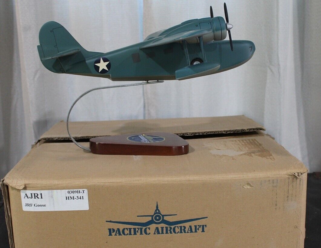 Pacific Aircraft Grumman JRF Goose Mahogany Wood Model w/Stand in Original Box