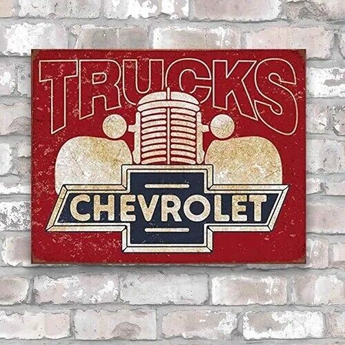 CHEVROLET TRUCK METAL TIN SIGN 16X12 GARAGE AUTO SHOP MAN CAVE FATHERS DAY GIFT