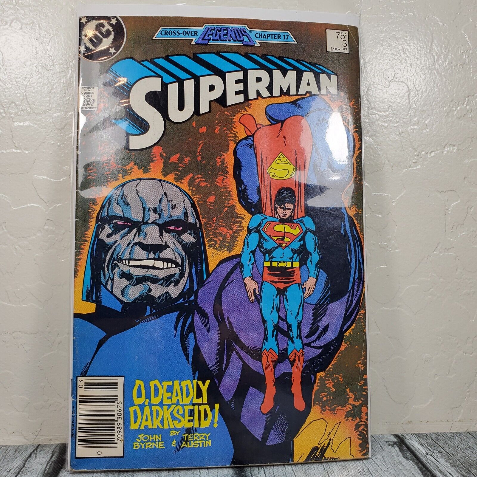 DC Comics Superman #3 1986 Cross Over Legends Part 17 Vintage Comic Book Sleeved