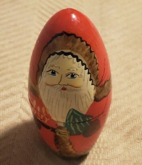 Vintage Russian Nesting Santa Doll 4.5 Inches
