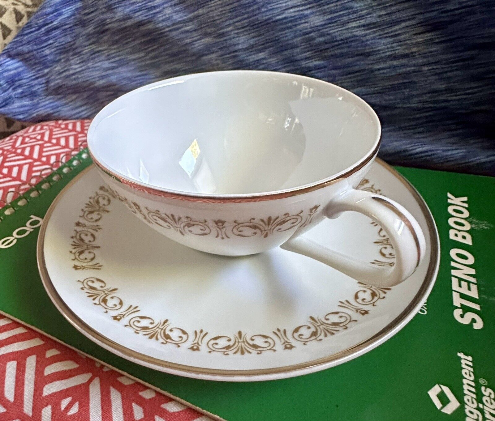 Vintage Sheffield Fine China Imperial Gold 504 Tea Cup & Saucer - No Chips