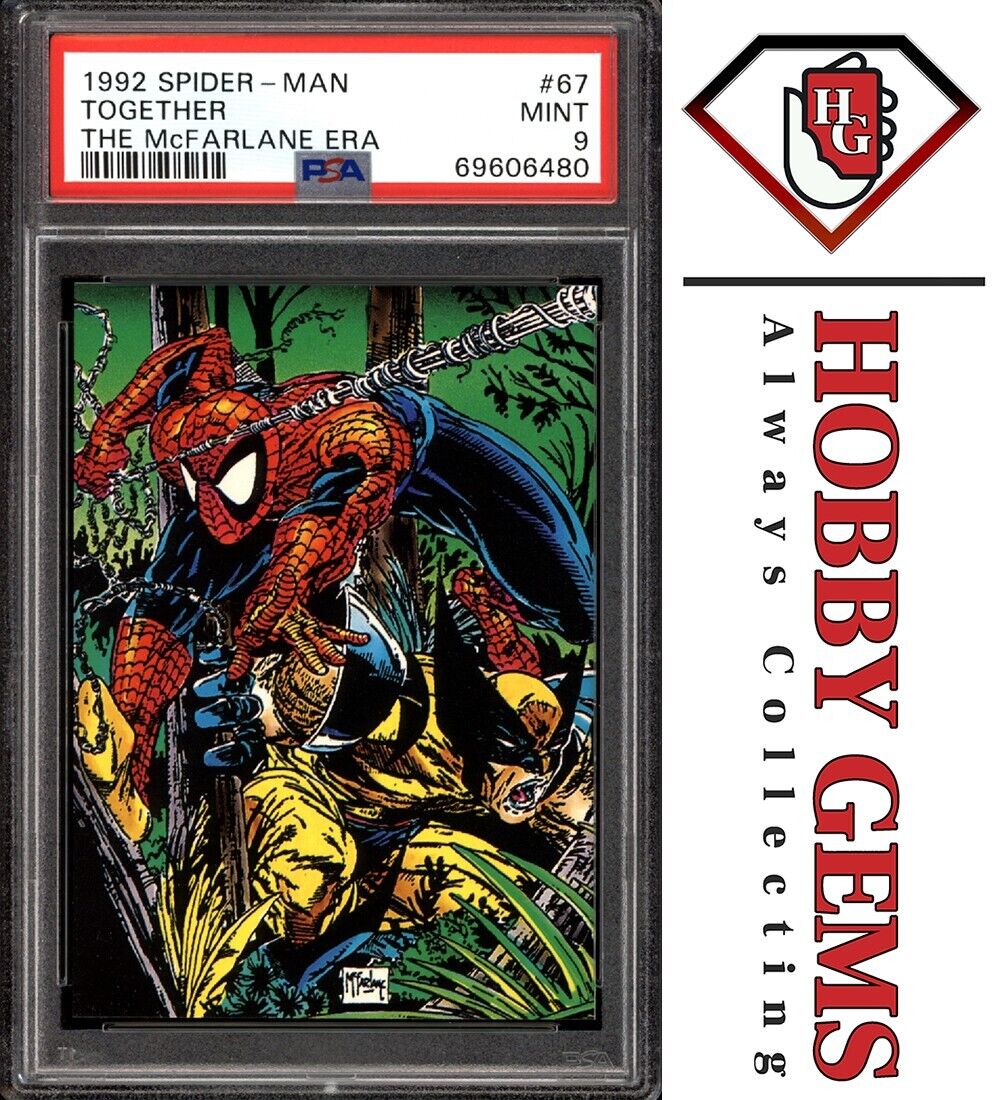 SPIDER-MAN WOLVERINE PSA 9 1992 Spider-Man the McFarlane Era Together #67 C2