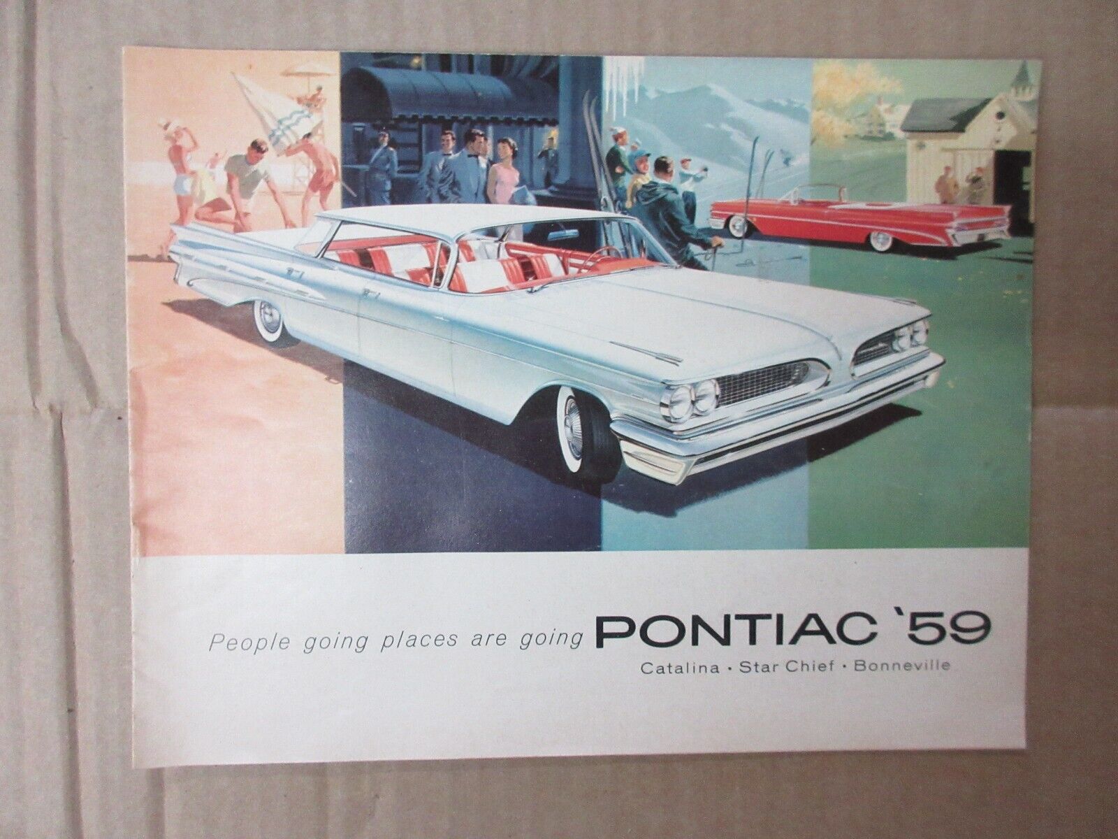 Vintage 1959 Pontiac Catalina Star Chief Bonneville Brochure Advertisement  J