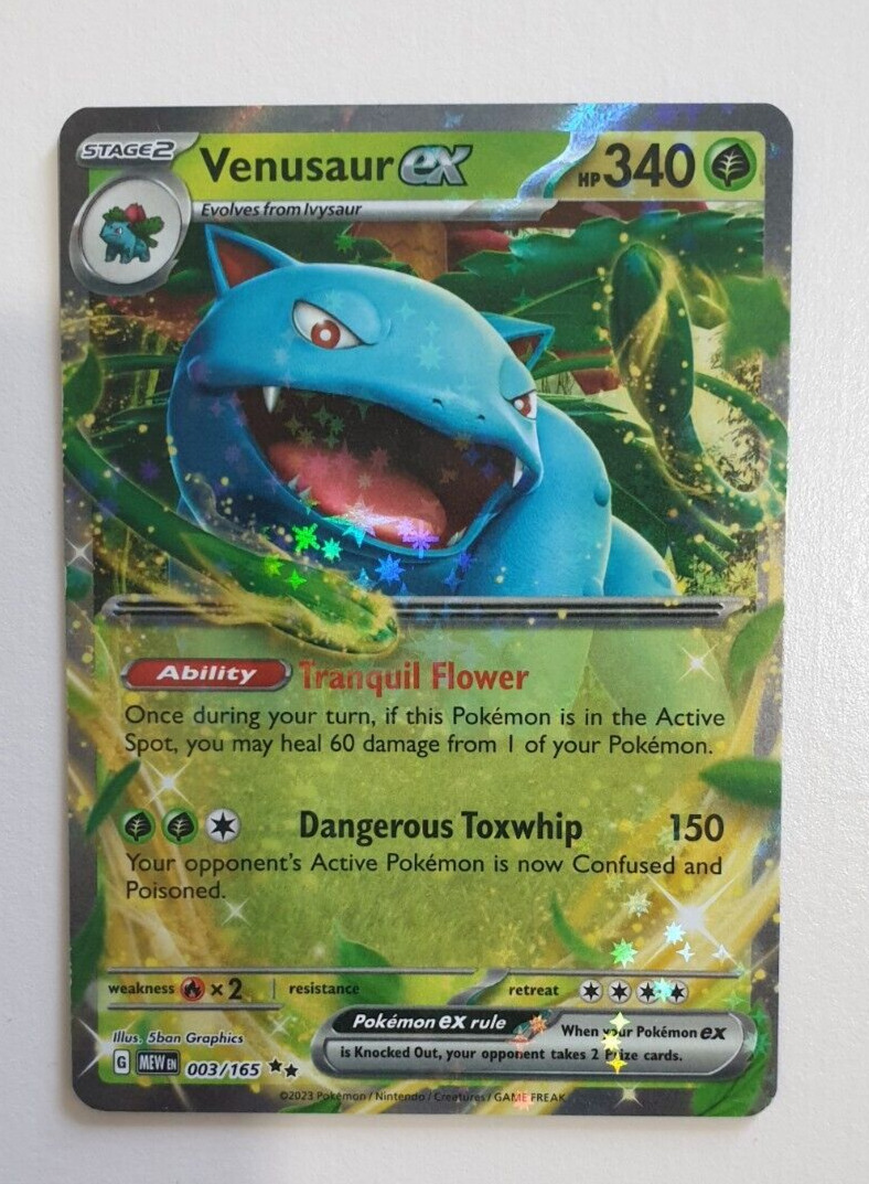 Pokémon TCG Venusaur ex Scarlet & Violet - 151 003/165 Holo Double Rare