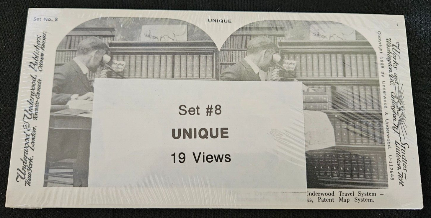19 Stereoscope Cards, Stereo Classic Studios, Complete Set 8 UNIQUE. 1978. New