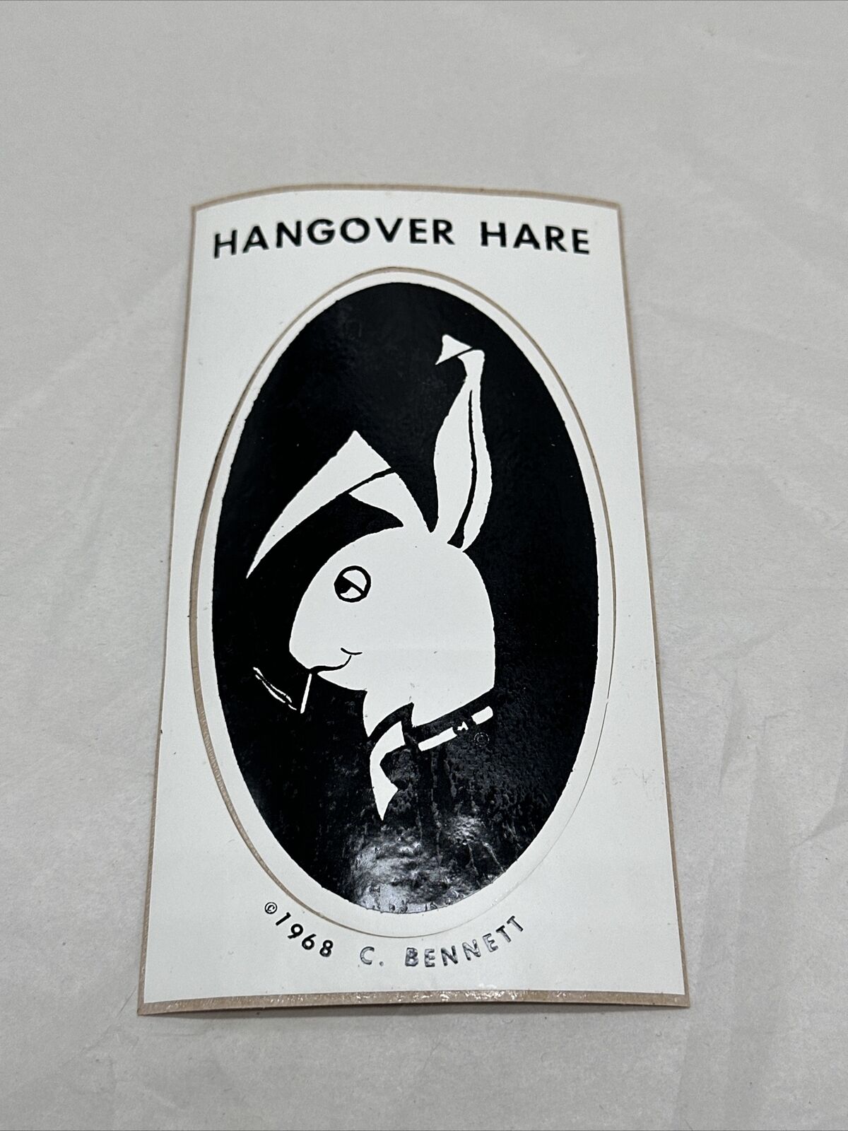 Vintage Hangover Hare Sticker 1969 NOS New