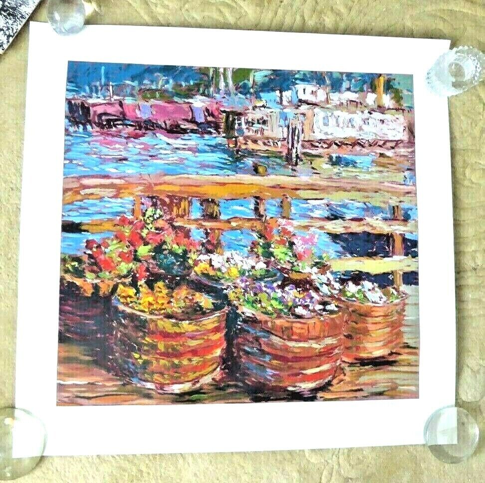 BEAUTIFUL ART WORK BY MARCO SASSONE HOUSEBOAT FLOWERS 1988