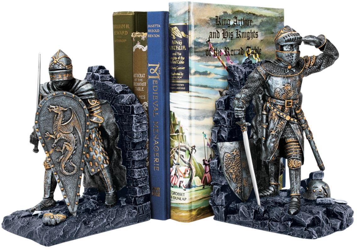 Full Battle Armor King Arthur's Knights of Legend Sculpted Sentinel Bookends