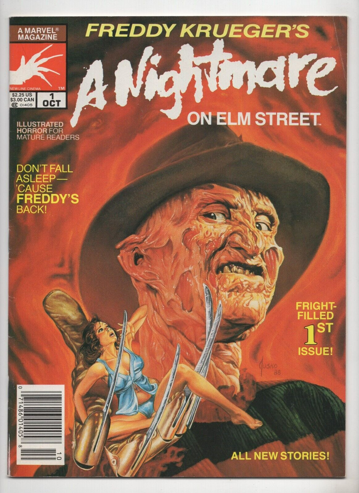 A Nightmare On Elm Street #1 6.0 (W) FN Newsstand Edition Marvel Comics 1989