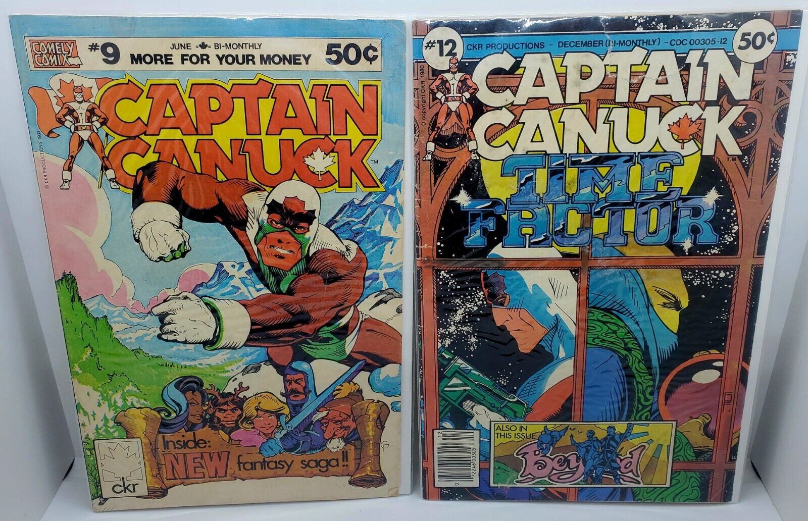 Vintage LOT of 2 Captain Canuck #9 & #12 (Comely Comics, 1979) 1st Edition 🔥