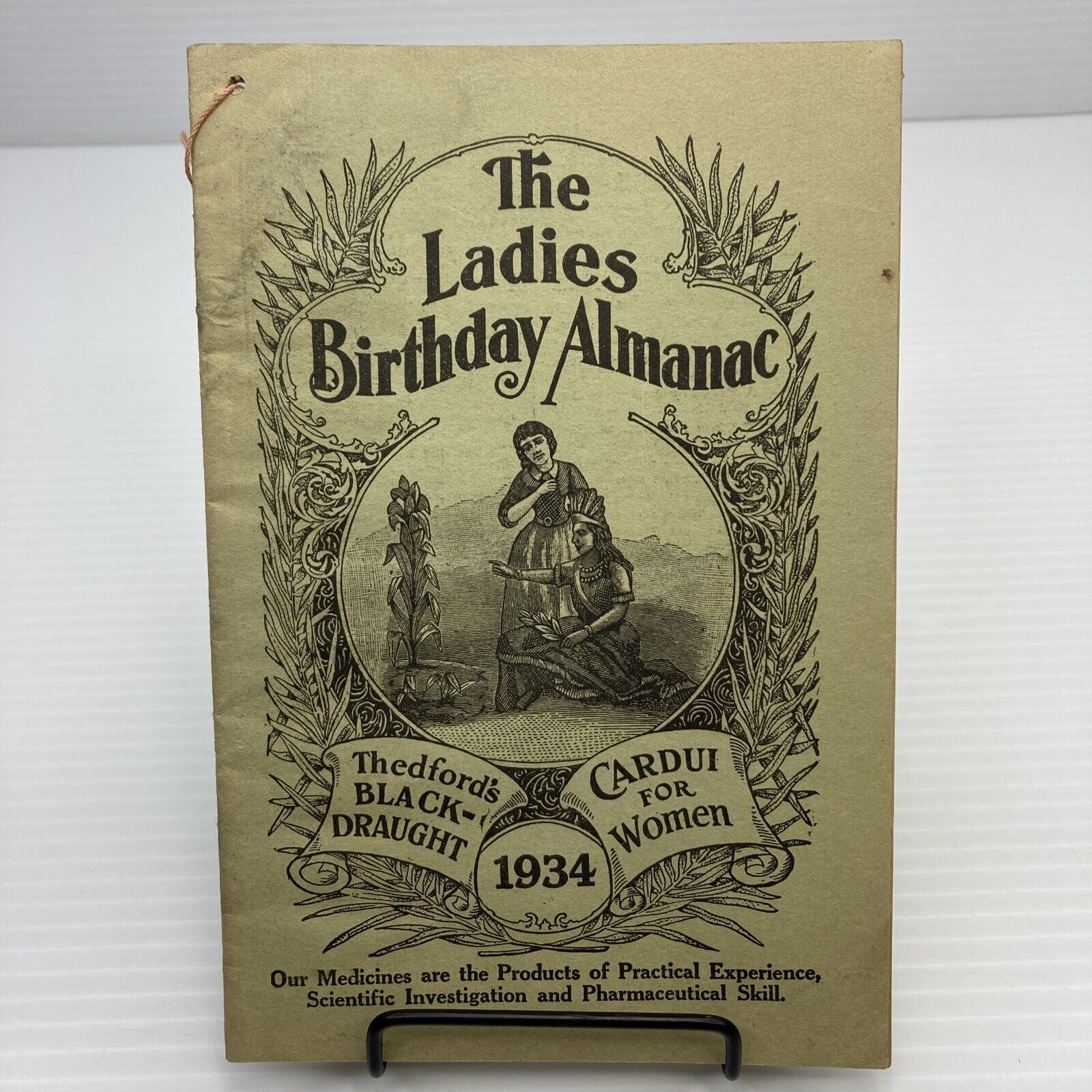The Ladies Birthday Almanac 1934 Vintage Medicine Advertisement Cardui for Women