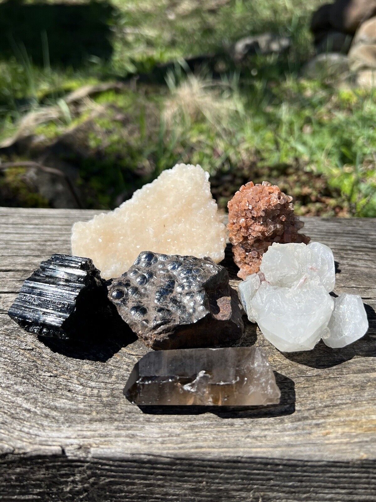 Large Mineral Specimens Lot- Aragonite, Stilbite, Apophyllite, Hematite & More