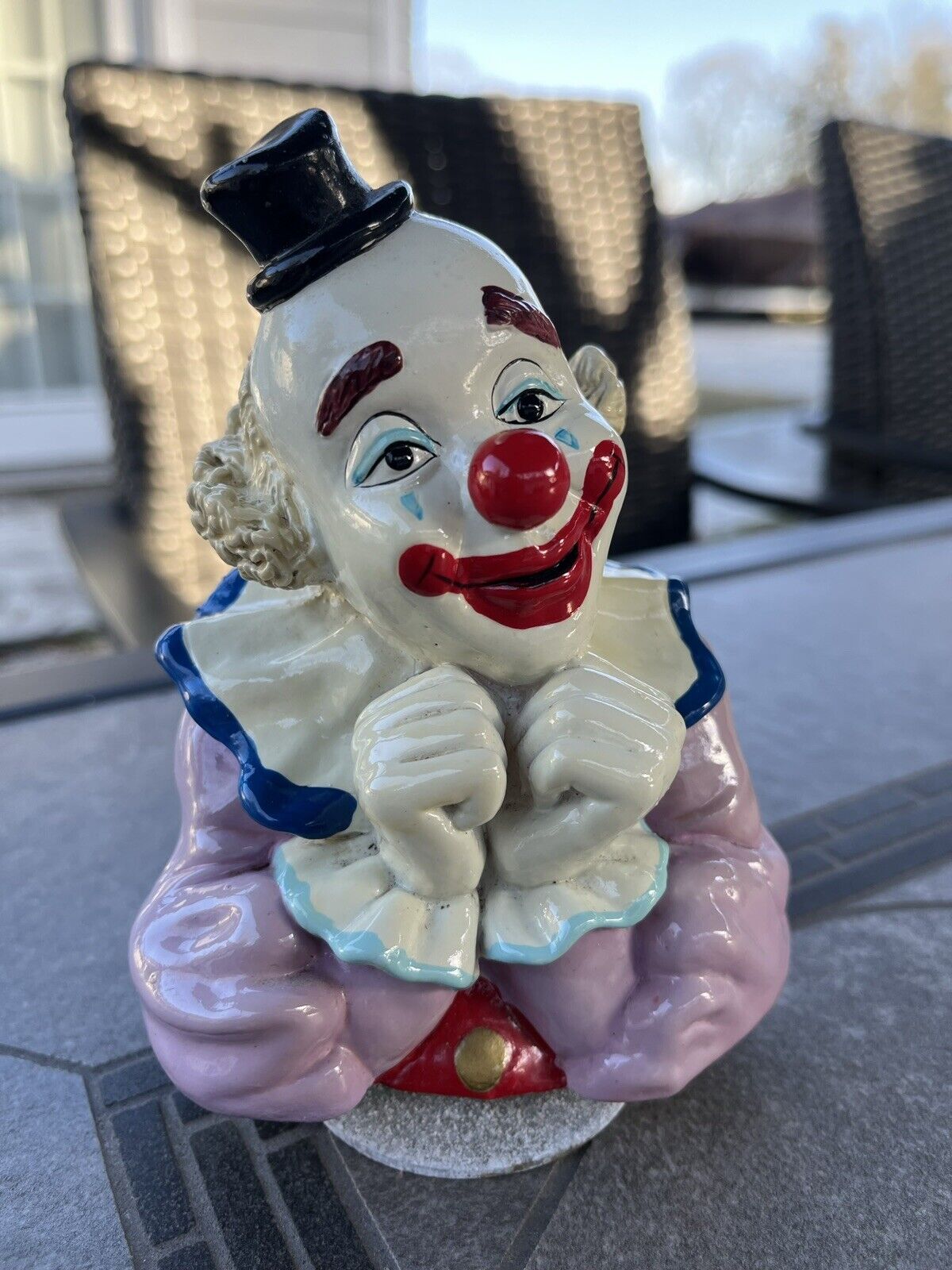 George Good Vintage Musical Clown Spins 1986, Beautifully Hand-painted RARE