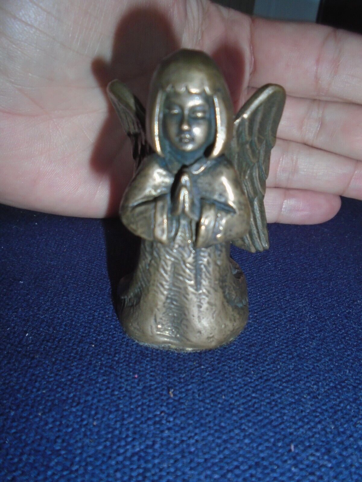 Vintage James Avery Bronze Angel Paperweight Small Sculpture Figurine JA ART