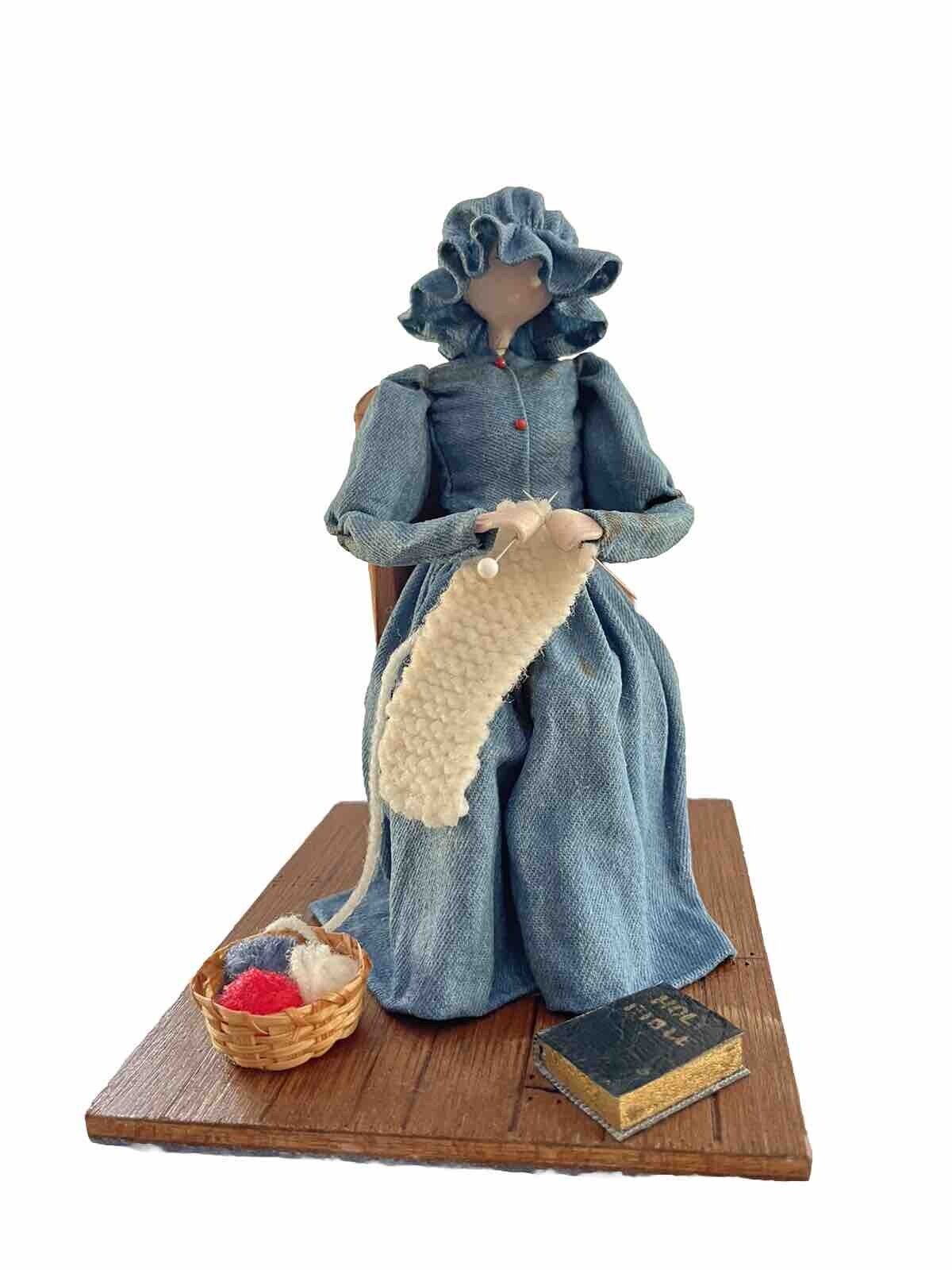 VTG 1984 The Pioneer Spirit Woman & Cradle  Figurine by Dianne & Carl Buettner
