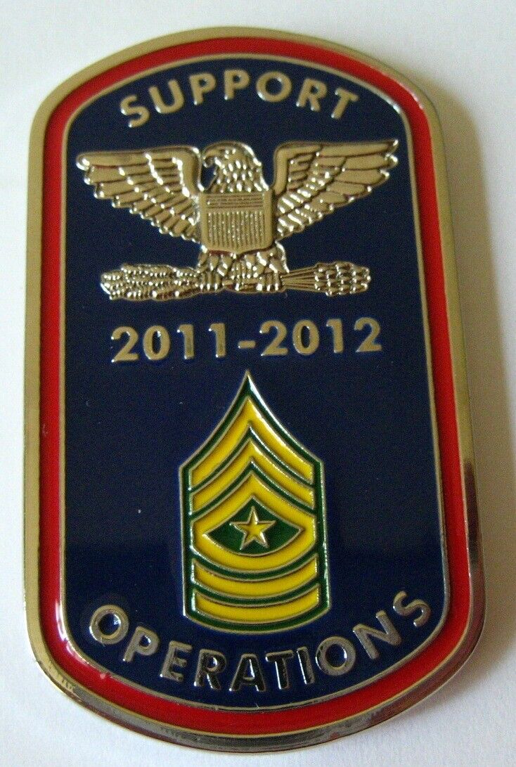 U.S. Army Reserve 364th ESC Task Force Ranier 2011-2012 Support Operations Coin