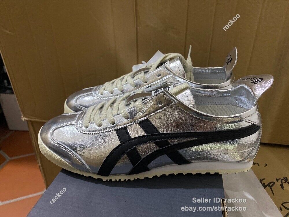 NEW Stylish Onitsuka Tiger MEXICO 66 Sneakers - Pure Silver/Black, 1183B566-020
