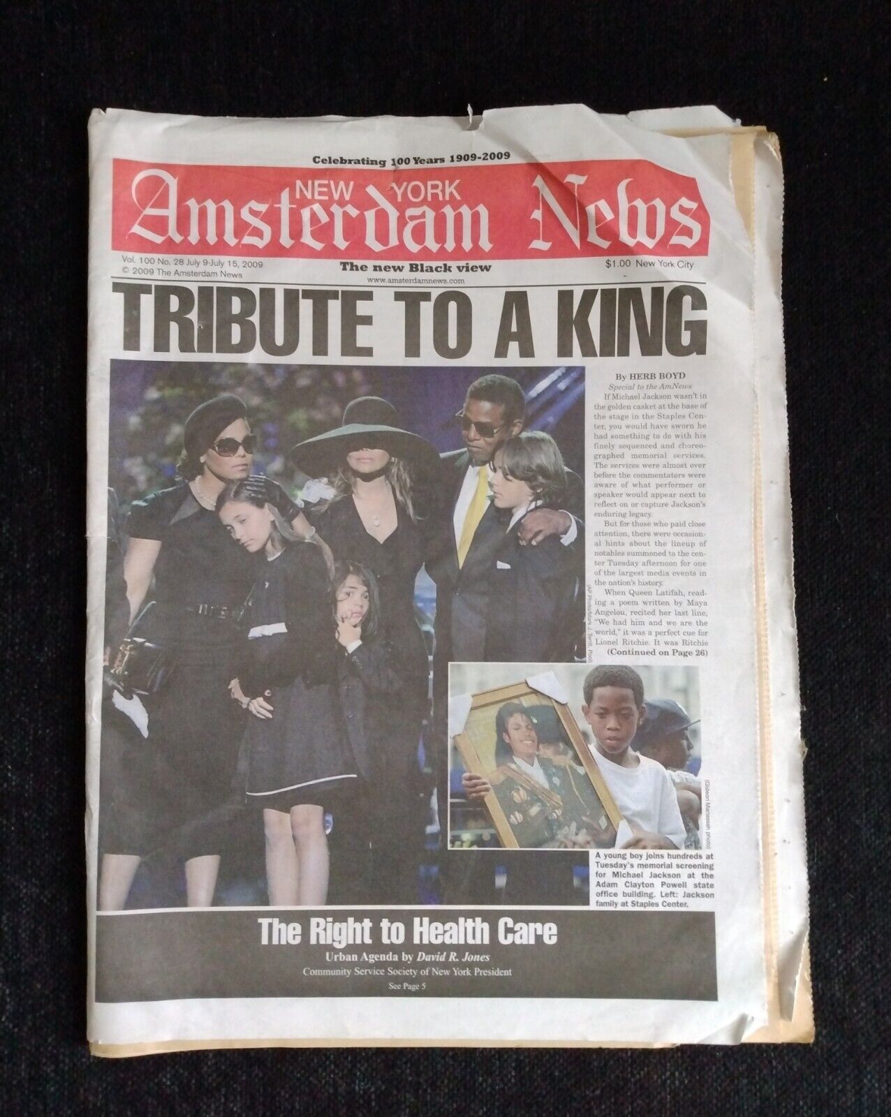Rare MICHAEL JACKSON Death Tribute To A King July 2009 New York Amsterdam News 